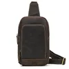 School Bags Casual Sporty Leather Chest For Men IPad Mini Cow One Shoulder Male Anti Theft Pack Slim Bag