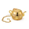 Gold 304 Stainless Steel Tea Tea Tools Infuser Teapot Tray Spice Tea Strainer Herbal Filter Teaware Accessories Kitchen Tools tea infuser