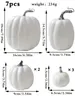 Andra evenemangsfestleveranser 1set 7st Artificial Pumpkin Thanksgiving Harvest Festival Halloween Decoration 230818