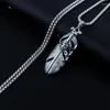 Pendant Necklaces INS Celebrity Inspired Cool Europe America Japan And South Korea Retro Hip Hop Harajuku Style Necklace Feather Cross