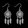 Kolczyki Dangle Fashion 925 Stamp Silver Color Dream Catcher Fors For Women Luksusowy projektant Party Wedding Jewelry Fine Gift