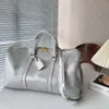 duffel bag Silver embossing designer duffle bags men totes hand luggage leather handbags large cross body totes fashion bag