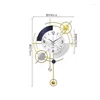 Orologi da parete digitale orologio grande soggiorno moderno soggiorno oro grande design in metallo semplice semplice decorazione vintage zy50gz