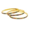 Colares pendentes cor de cor de arco -íris de cor arco -íris dourados 58 mm para mulheres coloridas moda cúbica zircônia pavimentada pavimentada jóias de noivado europeias jeias j230819