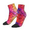 Erkek çoraplar metalik renkli payetlerin görüntüsü disko top parıltılı desen ayak bileği erkek erkek kadınlar bahar çorapları