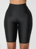 Leggings femininas nducjsi leve respirável respirável seca fluorescente primavera esportes de algodão ao ar livre algodão high shorts elásticos de cintura alta