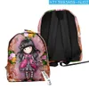 Backpacks 3D Drukuj dziewczynę w plecaku Snow Childys Chłopcy Anime Anime Cartoon School Bimed Middle School Studenci Notebook 230818