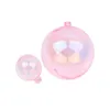 Świąteczne zapasy 10pcs 3/4/5/6 cm Bubble Balls Cake Topper Clear Pink Plastic Ball Decor Świąteczne przyjęcie urodzinowe Ozdoby do pieczenia