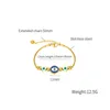 Klassisches Design Emaille Herzform Evil Eye Charm-Armbänder für Frauen