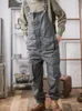 Мужские брюки прямо свободные в комбинезонах американский ретро прочный рабочее костюм на открытом воздухе.