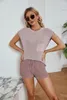 Kvinnors tröjor 2023 Spring/Summer Loose Casual Set Large med fickor Solid Knitwear