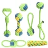 Dog Toys Tuggar husdjur för stora små hundar Toy Interactive Cotton Rope Mini Ball Accessoarer Tandborste Chew Puppy 230818