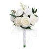 Decoratieve bloemen M5TF Artificial Flower Bridal Bouquet Romantic Wedding for Bride