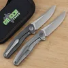 Groene doorn, bio vouwmes M390 Blade TC4 Titanium handvat Outdoor Camping Praktisch fruitmes EDC Tool