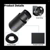 Stainless Steel Car Exhaust Tip 2.1In To 1.5In Universal Pipe Modification Tail Throat (Black)