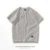 メンズTシャツ夏コットンTシャツブリーフティー洗浄されたソリッドカラー半袖Oネックファッションカジュアルルーズトップクールユーロスタイル