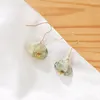 Dangle Earrings Light Yellow Gold Color Irregular Shape Citrines Crystal Amethysts Stone Jewelry