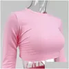 Calça de duas peças femininas Ásia rosa ativo conjunto de roupas mulheres sexy sem costas de manga longa shorts tampas de shorts de traje feminino de verão dhe1z