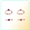 Nieuw aankomsten Authentiek 925 Sterling Silver Pink Solitaire Huggie Hoop oorbellen Fashion Earrings sieraden Accessoires voor vrouwen cadeau4470792