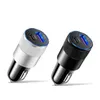 Other Auto Electronics Qc3.0 Usb-C Car Charger Pd 3.1A Type C 15W Fast Charging Cigarette Lighter Adapter Socket For Mobile Phone Cu Dholb