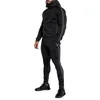 Survêtements pour hommes 2023 printemps automne décontracté ensemble de sport à capuche fermeture éclair Cardigan à capuche et pantalons de survêtement deux pièces homme mode survêtement