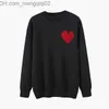 Men's Sweaters designer sweater Love A mens womens black and white cardigan knit woman low collar fashion letter long sleeve clothing Tops Z230819