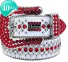 1Western Cowboy Belt BB Simon Fashion Cowgirl Bling Rhinestone Belt med Eagle Concho Studded borttagbar spänne stora storlekar för Meng