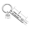 Porte-clés Longes Mode Porte-clés Drive Safe Name Porte-clés en acier inoxydable Couples Porte-clés Femmes Hommes Ami Famille Chaîne Pendentif Je Smtmo