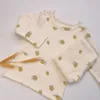 Наборы одежды 1 5t малыш малыш малышки для девочек набор одежды для печати хлопковая пижама с длинным рукавом топ -брюк