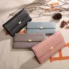 Brieftaschen Echtes Leder niedliche Brieftasche Frauen Mode Brieftasche Luxusdesigner HABE CAPAPITY Mobile Brieftasche berühmte Marke Langes Geldbeutel