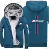 2023 Men New Motorcycle for BMW Fashion Autumn and Winter Warm Fleece Zipper Sweatshirt Thick Fashion Hoodies Tops T230819