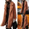 Womens Wool Blends Women Winter Fuzzy Fleece Lapel Cardigan Coats Outerwear Solid Color Drop 230818