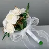 Dekorative Blumen M5tf Künstliche Blume Braut Bouquet Romantische Hochzeit für Braut