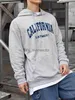 Felpa con cappuccio maschile in California Art Blue Word Male Hoodies Male Cotton Come confortevole Autunno Streetwear Sale di vendita Hot Sale Personality Man Hoody J230818