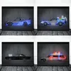 Canvas Painting Neon Racing Art Street Graffiti Car Posters Print Wall Art Picture Living Room Boys Bedroom Home Decor Gifts For Friend No Frame Wo6