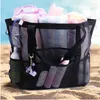 Duffel Bags Large Capacity Beach Bag Mesh 8 Pockets Bathroom Toy Storage Hollow Picnic