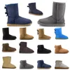 2023 Gorące klasyczne krótkie miniwomen śnieżne buty Keep Warm Bot Man Plush Pluszowe ciepłe buty owczesko-skórne buty kasztanowe szary 36-41