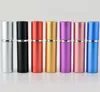 5 ml parfum fles aluminium geanodiseerde compacte parfumverstuiver geur glazen geur-flesje reis make-up spray fles c292