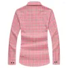 Men's Casual Shirts Large Size 7XL Long Sleeved Plaid Shirt Spring And Autumn Men Dance Party Dress Tops