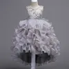 Meisjesjurken borduurwerk babymeisjes prinses bloem bruiloft kerstfeest tutu jurk jurk kinderen kinderen elegante vestidos voor 3-15 jaar tiener 230818