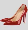 Original Box Women Designer Red-Bottoms Dress Shoes High Heels Womens Luxurys Patent Leather Pumps Lady Wedding 6 8 10 12 CM Heel