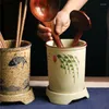 Lagerung Flaschen Retro Keramik Lagerung Halter Essstäbchen Ablauf Einfache Hause Besteck Messer Löffel Gabeln Rack Küche Regale