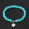 Strand 316L Serca ze stali nierdzewnej Urok Bracelets Bracelets Kobiety oryginalne ametyst wisiorek natury kamień koralikowy para biżuteria pulsera