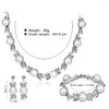 Necklace Earrings Set Elegant Simulated-pearl Bridal Rhinestone Pearl Drop Earring Wedding For Women Gifts