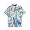 Ny stil designer skjorta mens knapp upp skjortor tryck bowling skjorta hawaii blommor casual skjortor män smal passar kort ärm klänning hawaiian t-shirt storlek m-3xl 1688