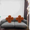 Pillow Four Leaf Furry Hugging Toy Throw For Couch Shamrock Cartoon Home