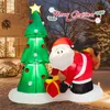 Árbol de Navidad inflable de 7 pies con Papá Noel perseguido por un perro Decoración inflable