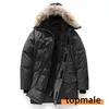 Parkas 2023 Casacos Novos Mens Mulheres Designers Goose Jackets Veste Homme Inverno Jassen Puffer Big Fur Hoody Vestuário Fourrure Outerwear