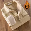 Camicie casual da uomo camicia inverno invernale mantieni curiosi caldi giovani puro cotone a maniche lunghe covoni di moda