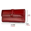 Plånböcker mode kvinnors äkta läder handväska kvinnors lyxdesigner plånbok glänsande långa plånbok 2022 kvinnors eleganta koppling bagstylishhandbagsstore